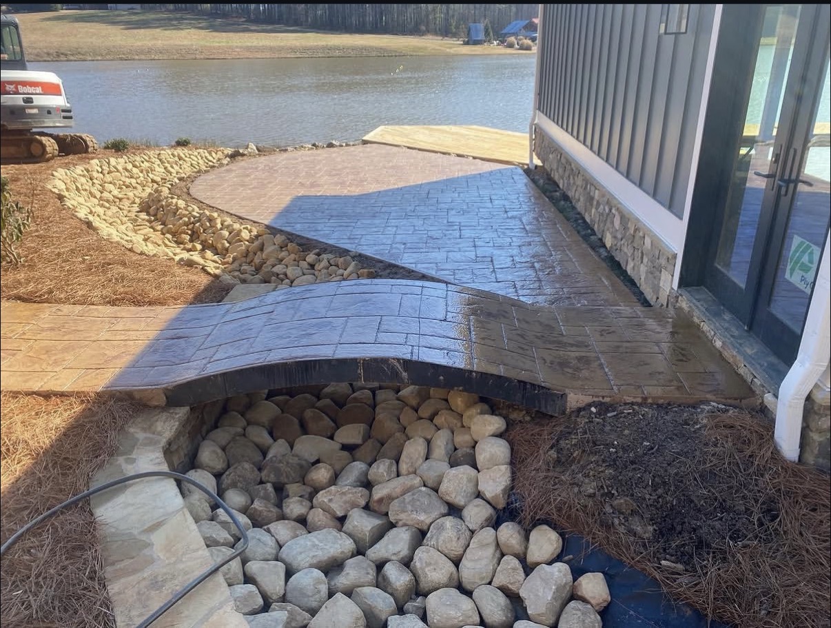 Lakeside Stamped Patio — During