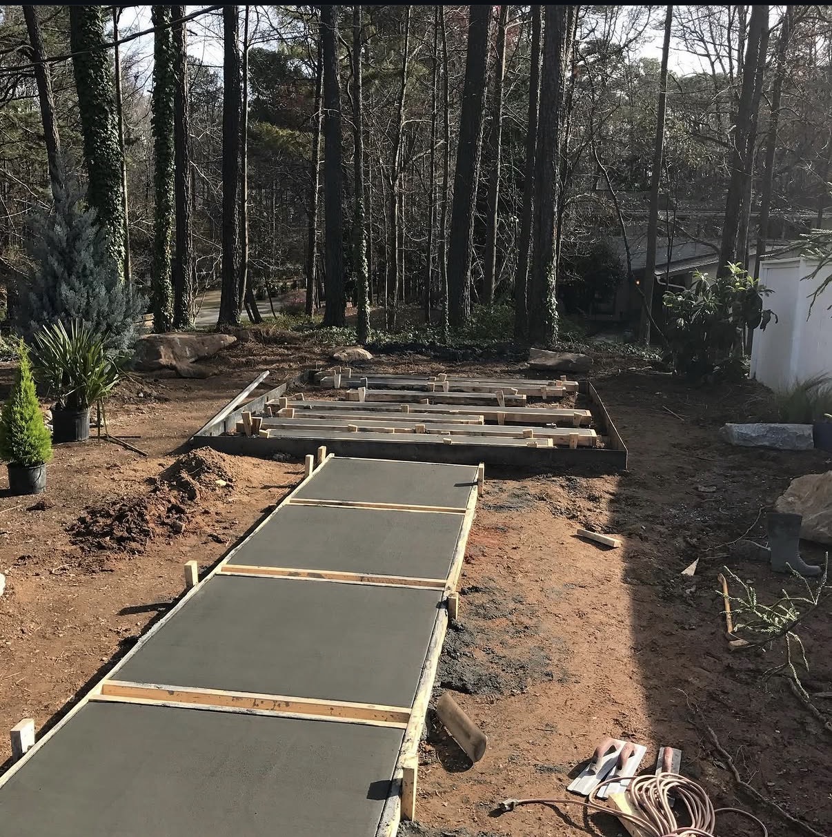 Patio Walkway Installation — Before